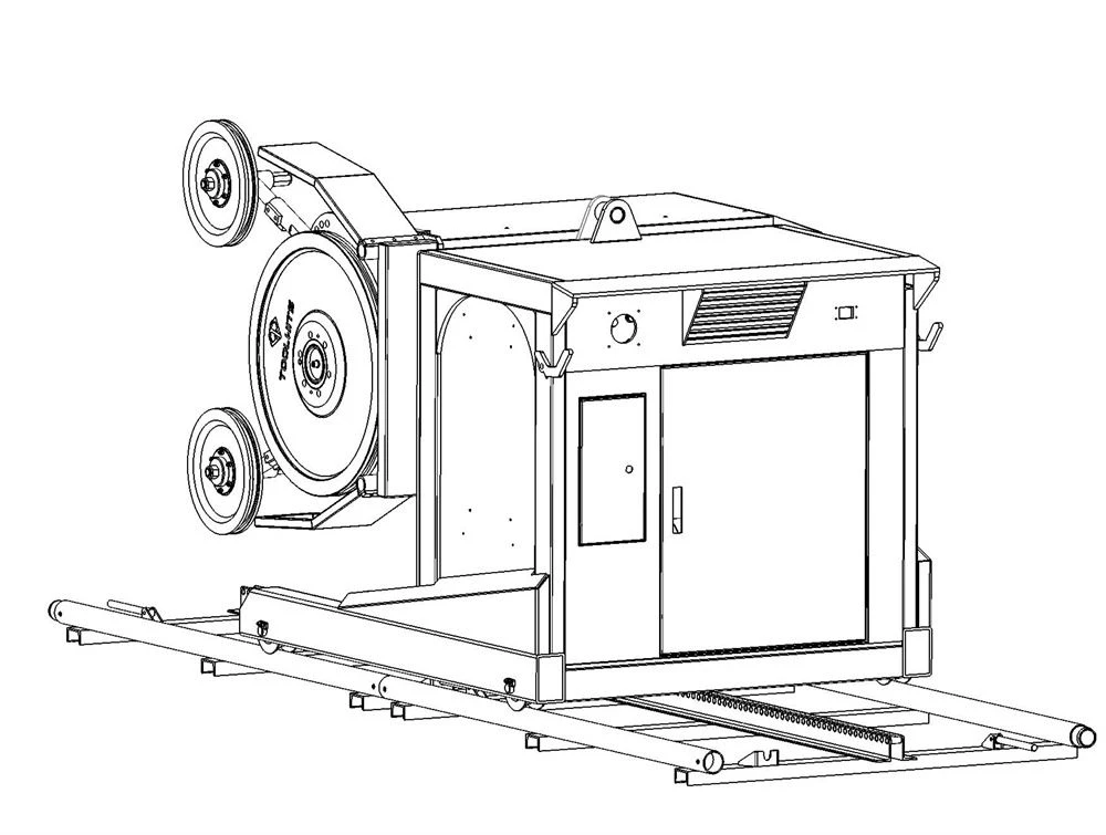 Diamond wire saw cutting machine